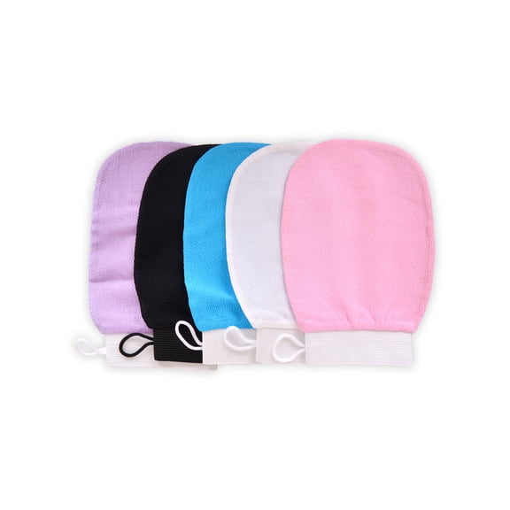 Bleiou 5 Pcs Korean Exfoliating Washcloth, Asian Exfoliating Mitt Bath Glove Washcloth Colorful Exfoliating Cloth Skincare Exfoliating Scrub Bath Cloth for Removing Dry Dead Skin