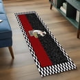 thumbnail image 3 of Runner Rugs 2x6 Ft, Red Black Chef Non Slip Area Rugs for Kitchen Bedroom Entryway, Cartoon Cute Watercolor Cooking Plaid Washable Carpet Runner Rug Floor Mats for Bedroom Home Decor, 3 of 8