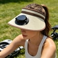 thumbnail image 4 of Outdoor Wide Brim Sun Hat with Solar Fan, Sun Bucket Hat for Men Women, Sun Protection Hat, Bucket Fishing Hat with Fan Built in, 4 of 6