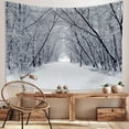 thumbnail image 2 of DaShan Winter Snow Forest Tapestry Wall Hanging,Winter Landscape Backdrop for Bedroom Living Room Dorm,60"Wx50"L, 2 of 5