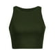 thumbnail image 5 of Camiseta sin mangas lisa para mujer - Blusa corta, cuello redondo - Poliéster, tallas S-XXL, 5 of 5