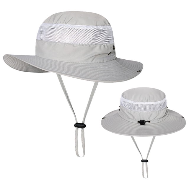 Chapeau Seau à Grand Bord Unisexe avec Protection Solaire UPF 50+, Chapeau de Pêche Réglable en Nylon à Séchage Rapide pour Randonnée Plage Jardinage Activités Extérieures