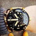 thumbnail image 4 of Men Watch Large Dial Double Movement Rubber Coated Steel Belt Quartz Watch, 4 of 4