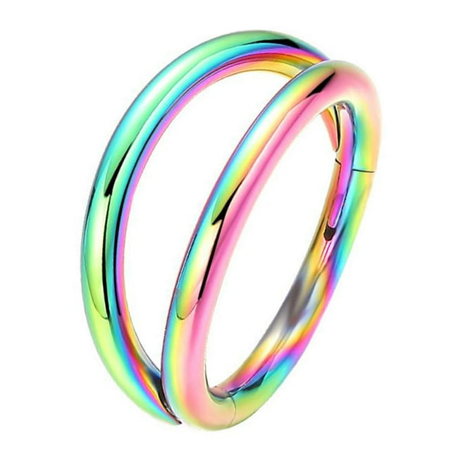 Anillo para la nariz, anillo para la nariz abierto doble, regalos, accesorios de joyería, puños para la nariz de moda 012 cm x 1 cm