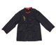 thumbnail image 1 of Bata de chef de manga larga uniforme de chef de estilo chino para hombres y mujeres (negro XXL), 1 of 8