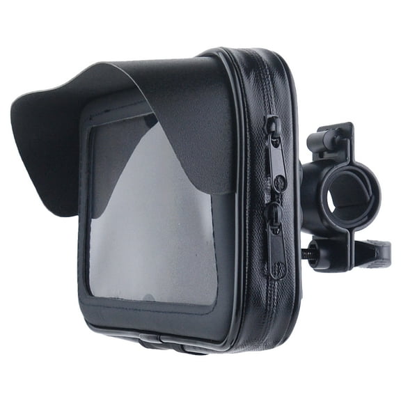 Fogun 360 Degree Rotating Motorcycle Handlebar Phone Holder with Sunvisor Scooters Mount Holder Motorbike Cellphone Bag