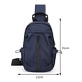 thumbnail image 2 of Bolsa De Pecho Bolsa de pecho para hombre Correas de hombro ajustables Bolsa bandolera de nylon Deporte de viaje (Azul) Tmvgtek Para Estrenar, 2 of 9