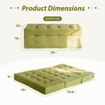 thumbnail image 7 of BYBYME 6 inch Tri-Fold Mattress,Corduroy Folding Mattress Made of a Whole Foam,Memory Foam Mattress Topper Perfect for Sleeping,Camping,Queen,Green, 7 of 7