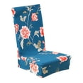 thumbnail image 1 of Funda de asiento de silla de comedor de cocina Spandex funda extraíble para boda Peonía azul Zulema Fundas para sillas de comedor, 1 of 6