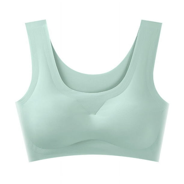 Ropa interior japonesa sin costuras para mujer, de seda helada, con envoltura en la espalda y pecho, chaleco deportivo para yoga