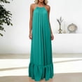 thumbnail image 6 of Awdenio Dresses for Women Casual Maxi Dresses Solid Backless Sleeveless Spaghetti Strap Loose Travel Beach Vacation Sundress, 6 of 6