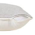 thumbnail image 2 of Ox Bay Hampton Set of 2 Striped 20" x 20" Gray/White Cotton Adult Decorative Throw Pillows, 2 of 10