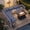 Denim Blue, variant on RADIATA Patio Aluminum Furniture Set with Fire Pit Table and Oversized 29" Seats, 7 Pieces Outdoor Sectional Conversation Sofa Set for Backyard, Poolside, 500 lb/Seat, White & Navy Blue