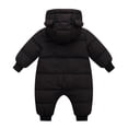 thumbnail image 2 of Esho Baby Girls Boys Winter Hooded Snowsuits Romper Bodysuits Newborns Warm Down Bodysuits Outfits 0-18M, 2 of 3