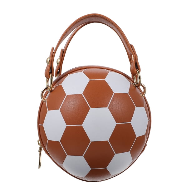 KAKOWELY Adorable bolso bandolera redondo con diseño de fútbol para mujer