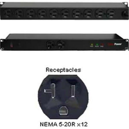 Cyberpower  12 Outlet 20A RM Surge Strip