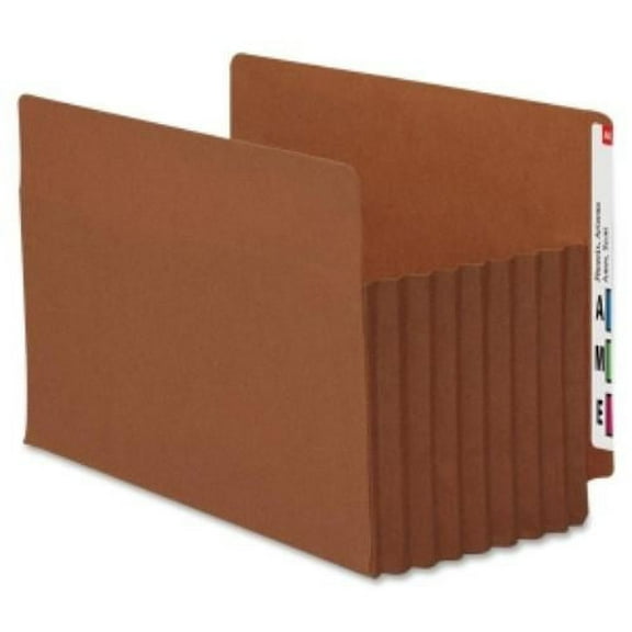 Smead 74795 Redrope Extra Wide End Tab Tuff Pocket File Pockets With Reinforced Tab - Legal - 8.50" Width X 14" Length Sheet Size - 7" Expansion - 16.5 Pt. - Redrope - Brown - 5 / Box (smd-74795_35)