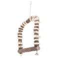thumbnail image 4 of Juguete de Swing de Loro, Instalación Fácil de Madera de Madera de Madera para Pájaros de Pájaro Applewood para Coches para loros para periquitos Pequeños, 4 of 7