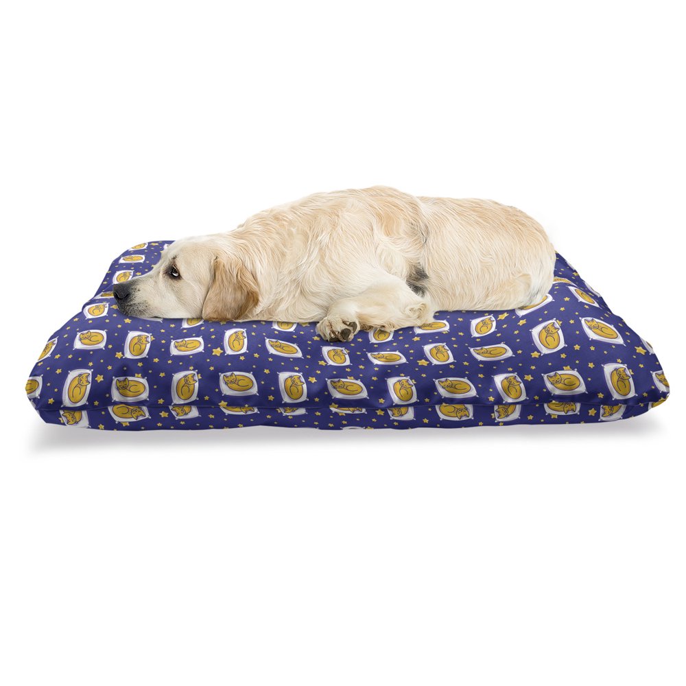 Cats Pet Bed, Sleeping Cats on Pillows in Starry Night Dreams