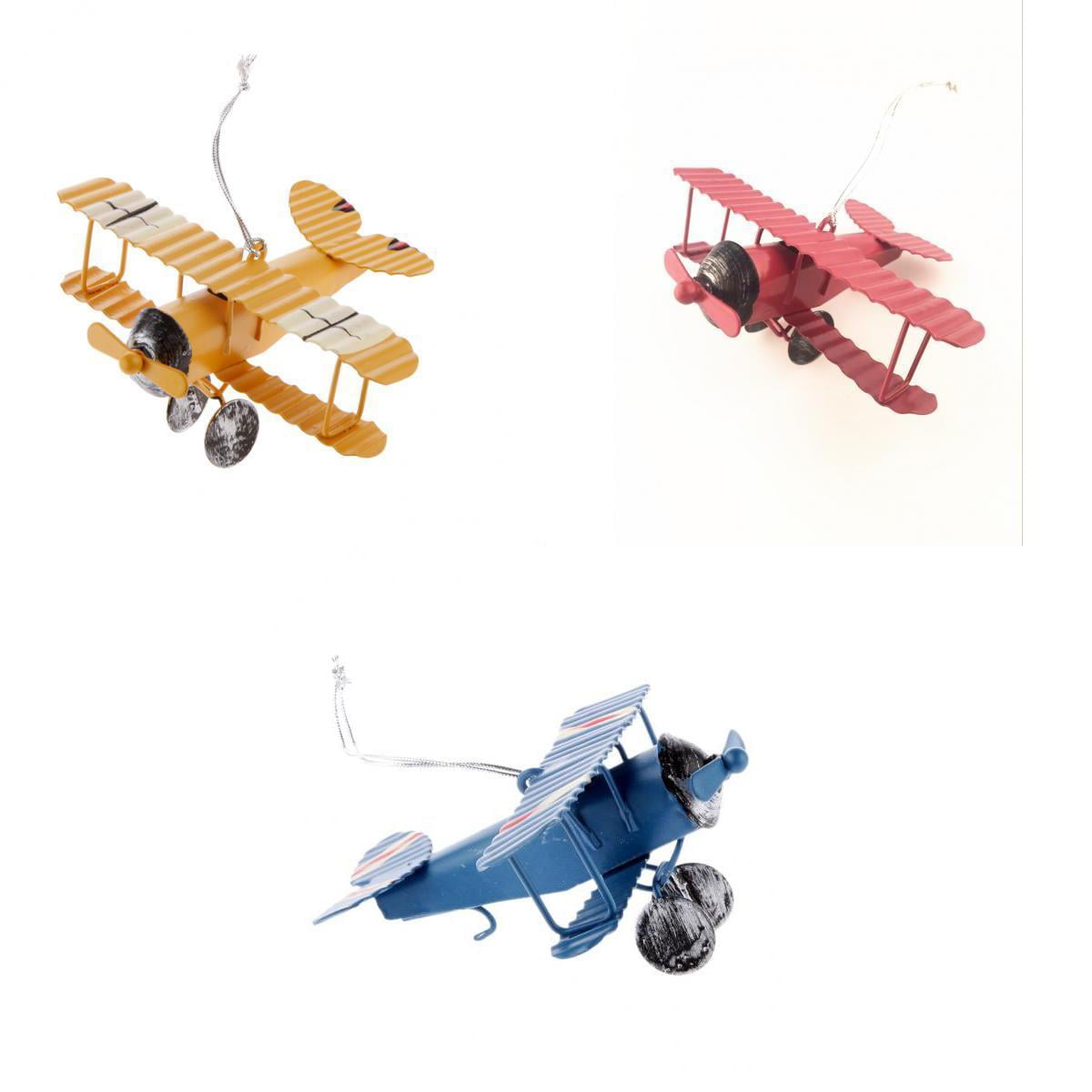 Orange STEM Biplane Airplane Toy Car Model Set Fun & Educational 