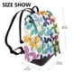 thumbnail image 2 of Balery Colorful Butterflies Mochila de Cuero para Mujeres, Gran Capacidad, Bolsa de Viaje Multifuncional, Mochila de Cuero y Bolsa de Hombro para Mujeres, 2 of 4