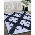 thumbnail image 3 of Ahgly Company Machine Washable Indoor Round Transitional Night Blue Area Rugs, 7' Round, 3 of 7