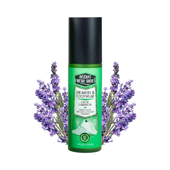 Advance Shoe Deodorizer Spray for Instant Shoe Odor Elimination in less than 2 seconds -For Sneakers, Boots, All Footwear -Also for Gym Bags and Sports Equipment, Lavender Scent – INSTANT FRESH SHOES
