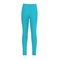 thumbnail image 2 of Rswnyirn Girls Kids Stretch Athletic Leggings Yoga Active Tumbling Tights Pants for Gymnastic Leotard Lake Blue 14, 2 of 6