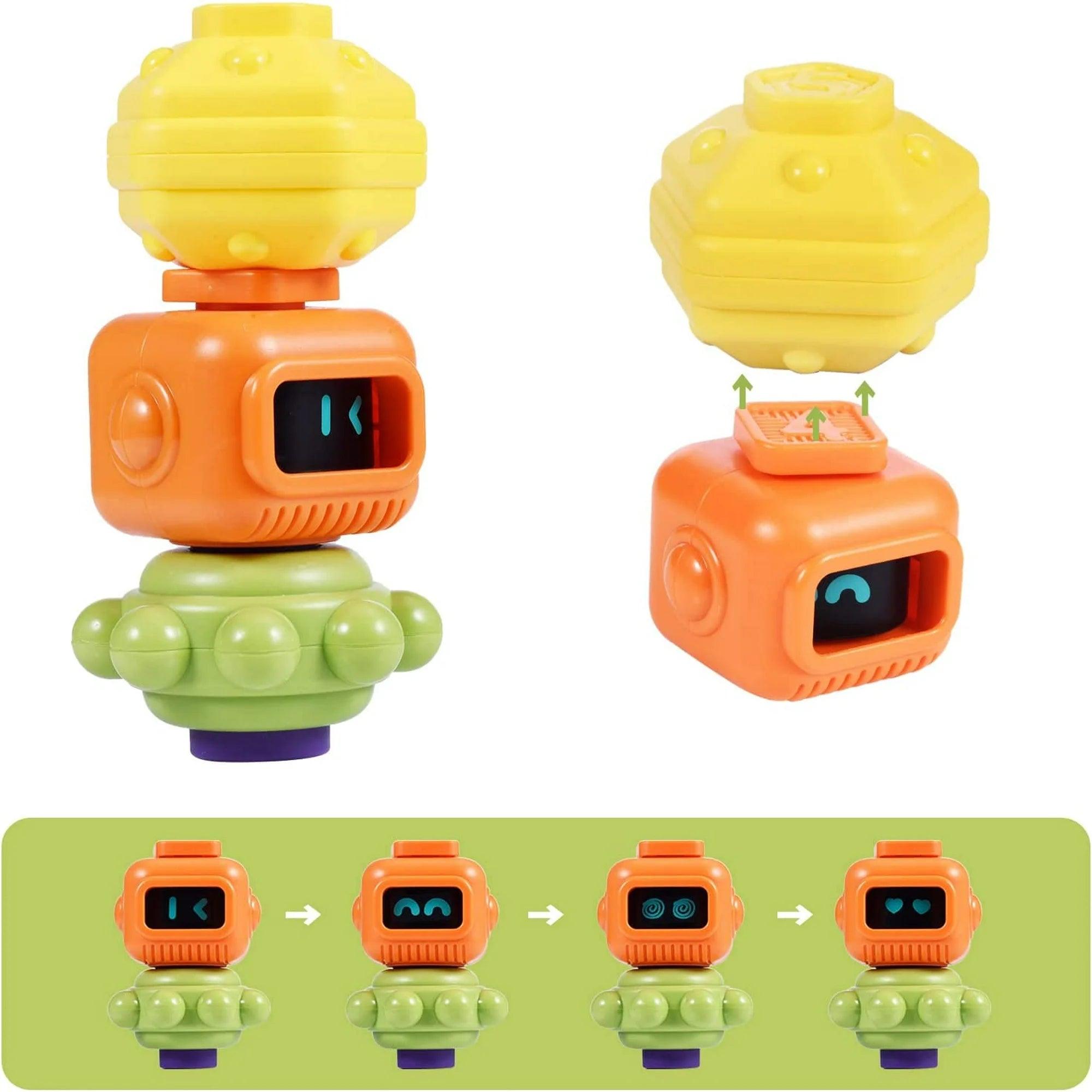 BPA Free Silicone Made Baby Shape Sorter Travel Sensory Toys for 1-3 Age Kids Motor Skills Hand-Eye Coordination