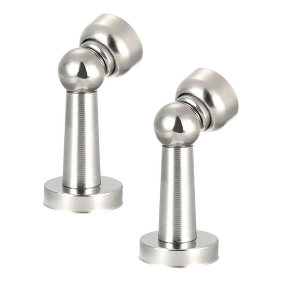 Unique Bargains Stainless Steel Door Magnetic Catch Holder Stopper Polished Silver Tone 2pcs