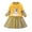 Z20-Yellow, variant on Gyexs Girls Scallop Print Long Sleeve Dress for Kids Stylish Pattern Midi Dress for Big Girls 6-7 Years