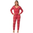 thumbnail image 7 of Peanuts Women's Snoopy Ugly Sweater Design Adult One Piece Footless Pajama Loungewear Sleeper Union Suit, 7 of 7