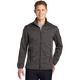 thumbnail image 1 of Sport-Tek 174 PosiCharge 174 Electric Heather Soft Shell Jacket. JST30 X-Large Grey-Black Electric, 1 of 1