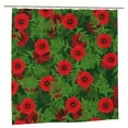 thumbnail image 2 of YFYANG Waterproof Bathroom Shower Curtain, Red Flower Pattern Shower Curtain Set with Hooks, Home Bathroom Tub Decor - 72 "x72", Plastic Hooks, 2 of 7