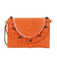 thumbnail image 1 of Women Envelope Wallet Detachable Shoulder Strap Clutch Boho Chic Straw Shoulder Bag with Beads Spacious Crossbody Wallet, 1 of 5