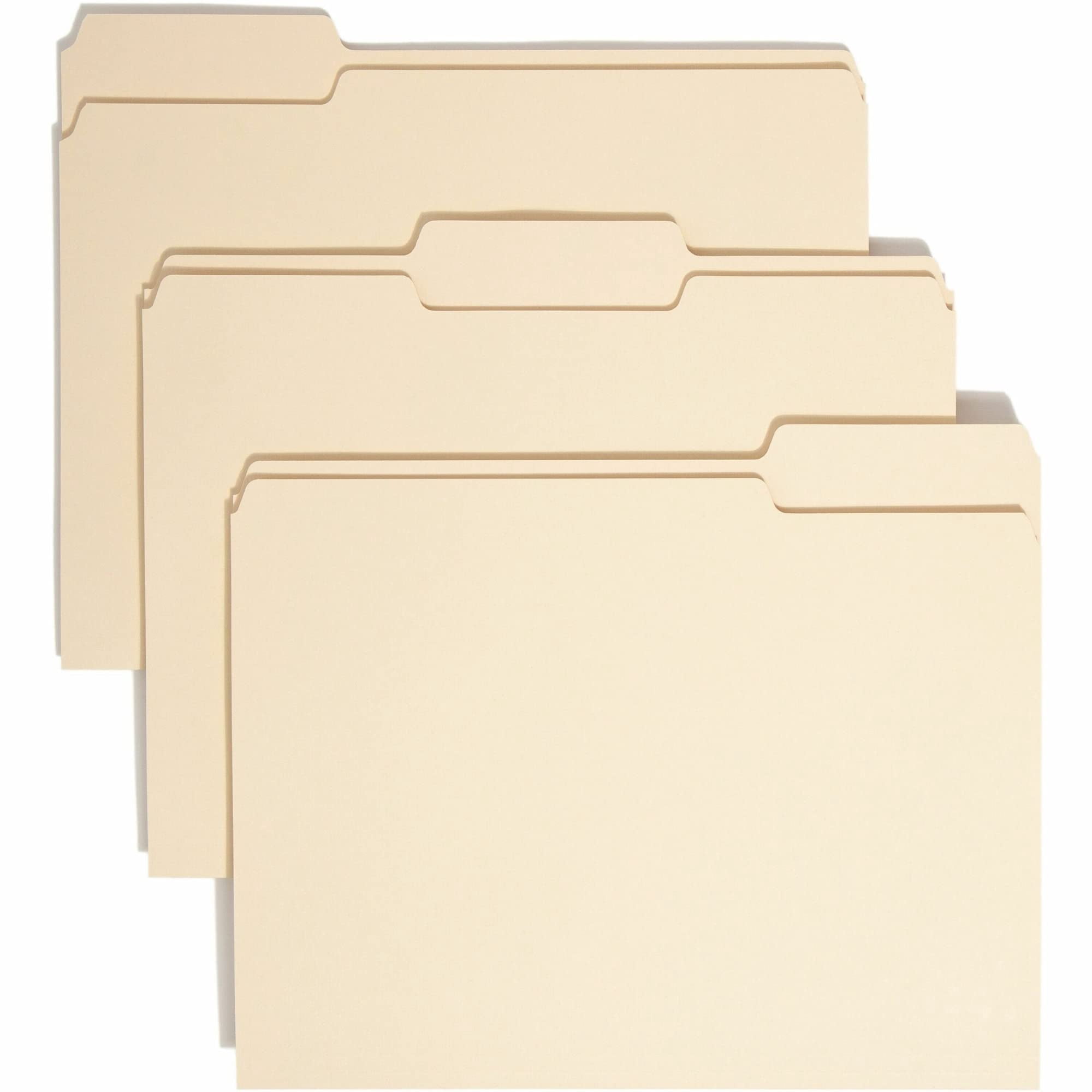 Smead® Manila File Folders, Letter Size, 1/3 Cut, 100% Recycled, Box Of 100