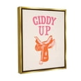 thumbnail image 4 of Stupell Industries Giddy Up Phrase Typography Painting Gold Floater Framed Canvas Art Print Wall Art, 25 x 31, 4 of 10