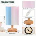 thumbnail image 2 of Yayeee Table Lamp for Bedroom Nightstand LED Portable Bedside Warm Light, Light Blue Stripes, 2 of 7