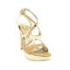 thumbnail image 1 of Sandalia de vestir Tacones Mujer Sintetico Oro Leon 444051, 1 of 4