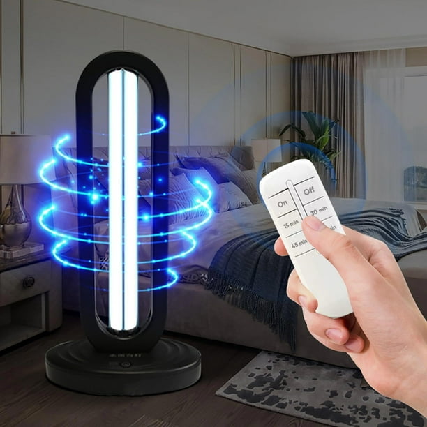 Lámpara de escritorio para el hogar, repelente de mosquitos, con temporizador de 3 velocidades y control remoto, lámparas de esterilización de plástico.