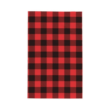 Absorbent Kitchen Towels, Black Red Buffalo Plaid Checkered Quick Drying Dish Towels for Kitchen Drying, Soft Hand Towels with Lanyard for Kitchen Decor