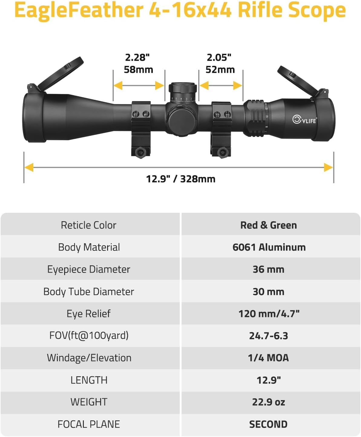 CVLIFE EagleFeather Side Focus Parallax Rifle Scope for CVLIFE EagleFeather Side Focus Parallax Rifle Scope for