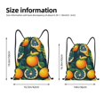 thumbnail image 2 of Saiise Fresh Orange Pattern Sports Drawstring Backpack - String Swim Gym Bag with Wet Proof Pocket for Women&Men-Medium, 2 of 6