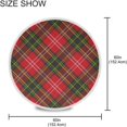 thumbnail image 3 of Dreamtimes Round Tablecloth 60In,Christmas Plaid Red and Green Table Cover Water Resistant Spill Proof Large Table Cover for Indoor & Outdoor Family Gathering Dinner, BBQ Christmas Decoration98, 3 of 7
