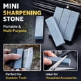 thumbnail image 2 of KRONDO Pocket Sharpening Stone, Dual Flat Mini Pocket Knife Sharpener Stone, Portable Silicon Carbide Coarse Sharpening Stones Tool for Scissors Hunting Knives & Fishing Hooks Outdoor Kitchen, Grey, 2 of 10