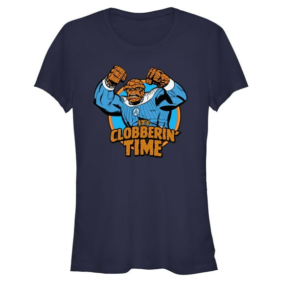 Juniors The Fantastic Four: First Steps The Thing Clobberin Time Phrase T Shirt