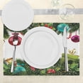 thumbnail image 3 of Ambesonne Christmas Place Mats Set of 4, New Year Celebration, Standard Size, Green Maroon, 3 of 6