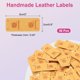 thumbnail image 2 of 50 Pcs Etiquetas de Cuero Hechas a Mano, Etiquetas de Cuero Rectangulares Hechas a Mano con Agujero Etiquetas Grabadas para Embellecimiento Artesanías DIY Guantes Bolsas, Amarillo, 2 of 7