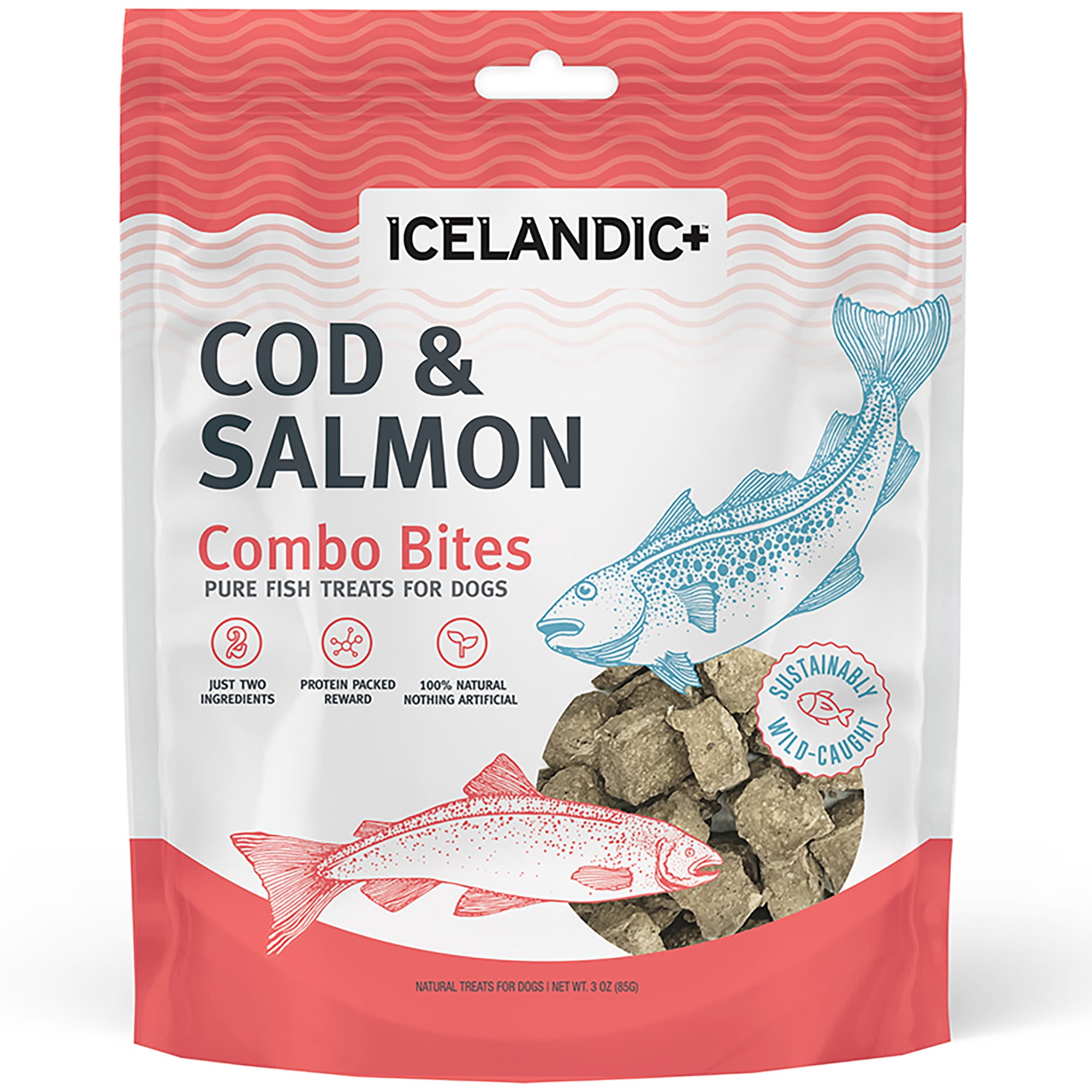 Icelandic+ Cod & Salmon Combo Bites Dog Treat 3.0-oz Bag