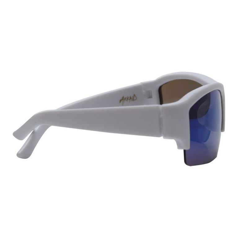 White ray bans with blue cheap lenses